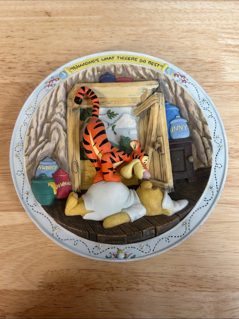Disney Decorative Wall Plaque with Orange, Yellow, White and Blue Accents